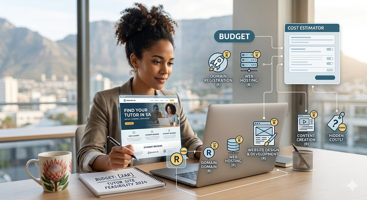 Tutoring website cost South Africa 2026 — CJX Studios honest guide