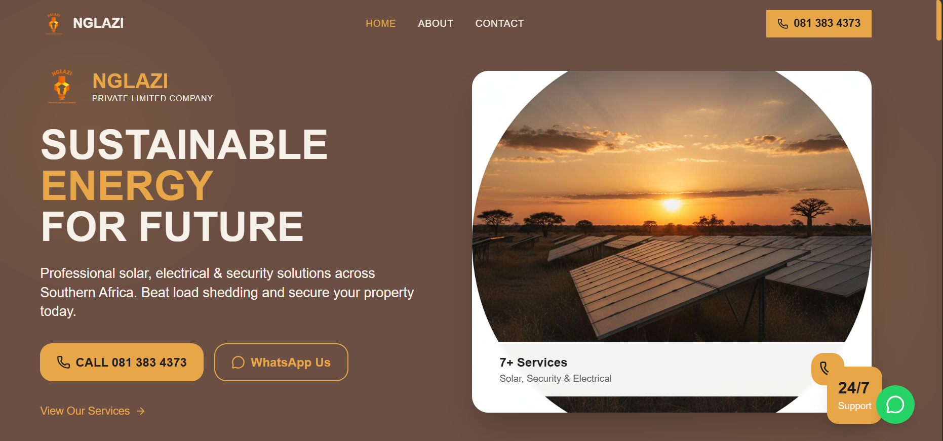 NGLAZI Energy and Security website