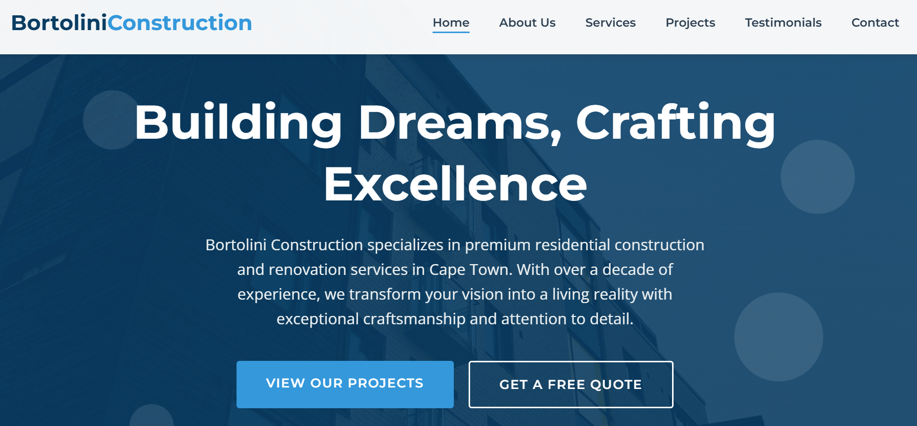 Bortolini Construction Cape Town residential renovation