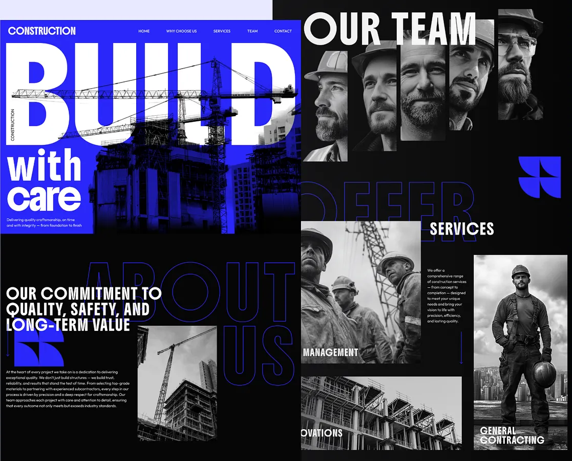 Construction website by CJX Studios