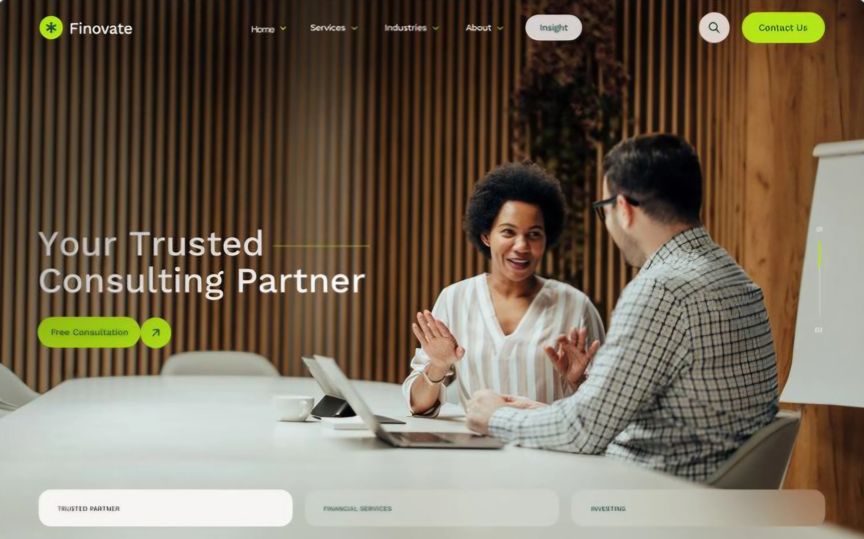 Advisory accounting firm website mockup for Johannesburg with partner-led trust framing