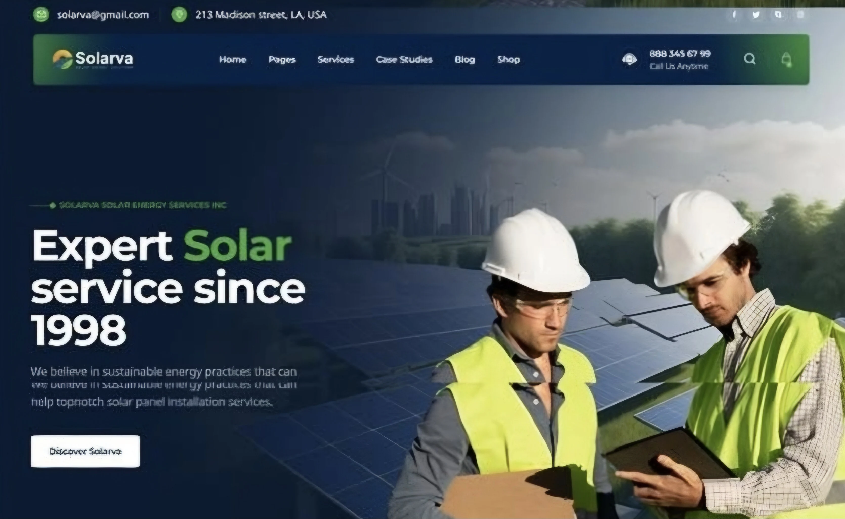 Solar panel installation website — Centurion residential project